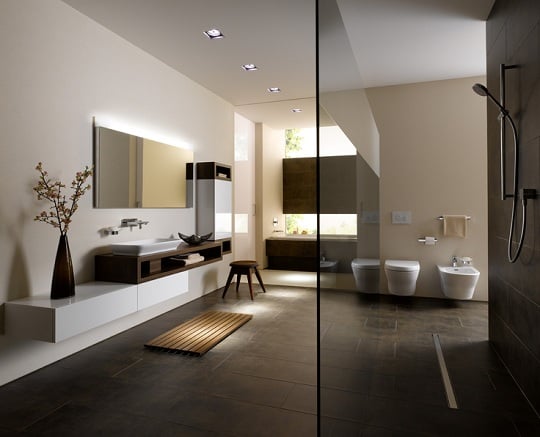 Moderne Badezimmer mit minimalistischem Design - TOTO
