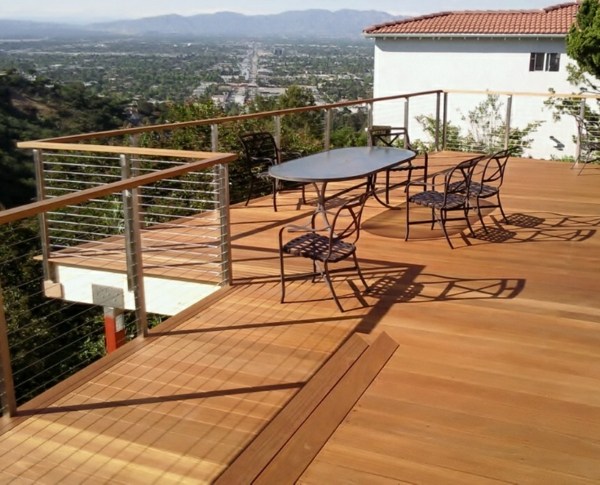  Bangkirai wooden balcony Slip Floor Tiles 