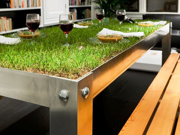  table design PicNYC alluminium wooden bench dinner meadow 