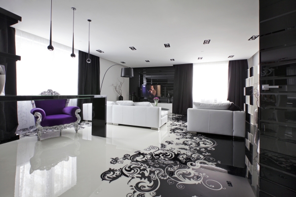 Set up with colors living trends Black White Interior Design 