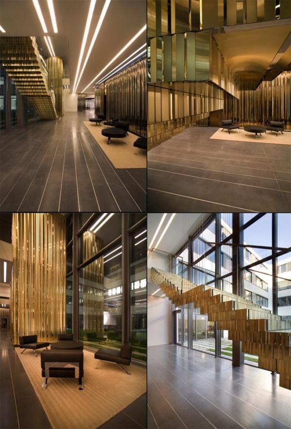  wooden elements Escada Headquarters München cool office design 