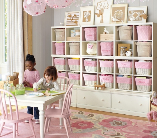  children's space-saving furniture design Pink Girl Room 