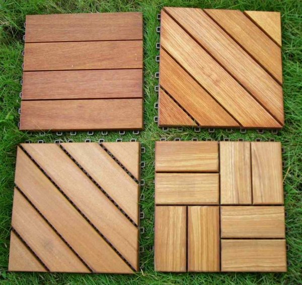 click system wood tile design