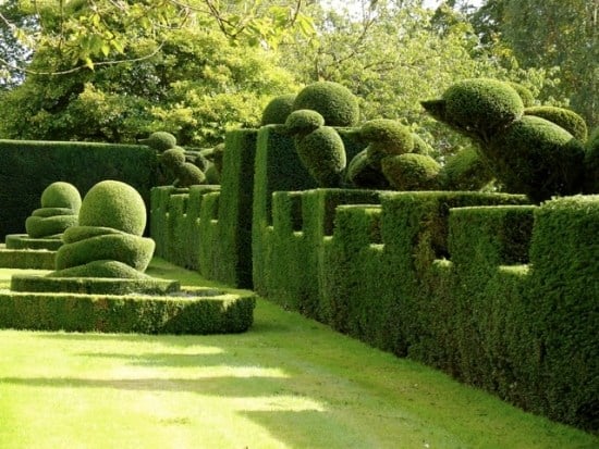 landscape garden design hedge-cut figures