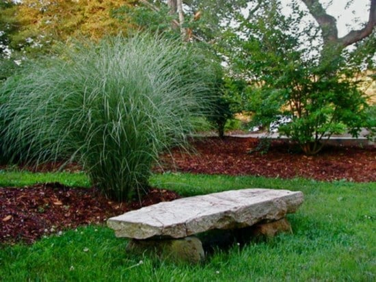 stone garden bench Landscaping Ideas
