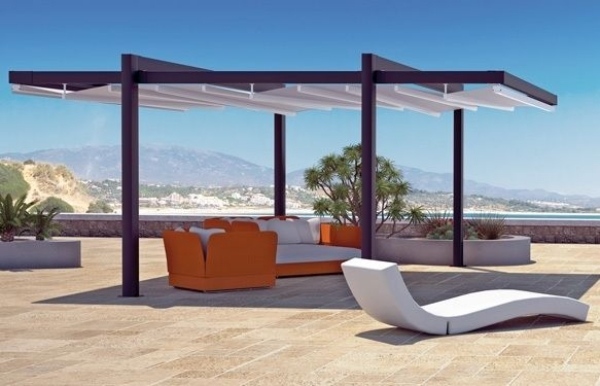  PVC Aluminium Covered terrace sunbed Design 