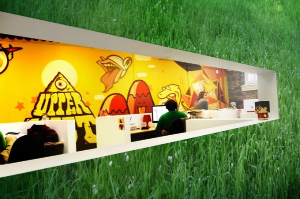  Uppercut Office design creative green grass wallpaper murals 