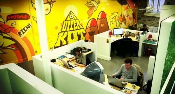  Uppercut company office with a cool office design murals 