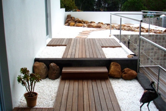 Asian style ideas for terrace bangkirai wood