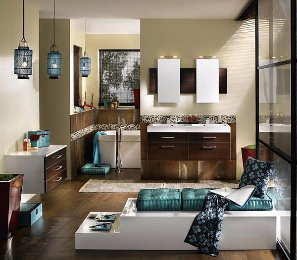 Bathroom Decoration Ideas turquoise wooden oriental shine