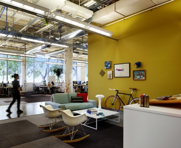  facebook cool office design palo alto california sunny yellow 