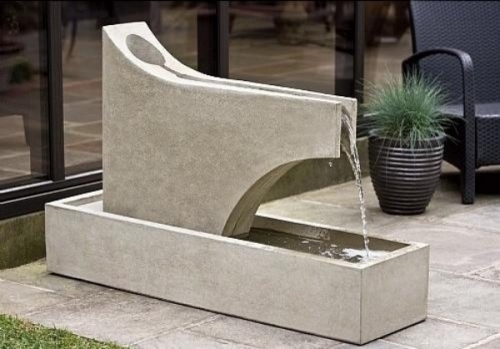 futuristic shapes minimalism in design garden fountain