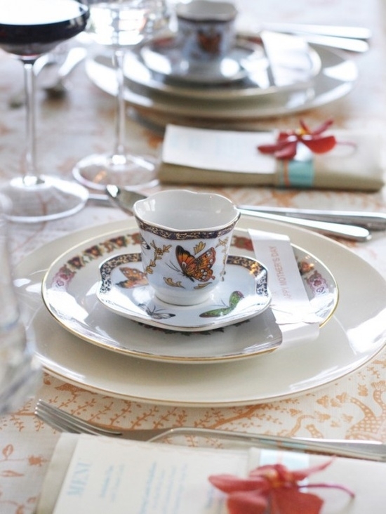 ideas for table decorations for mothers day butterflies pattern