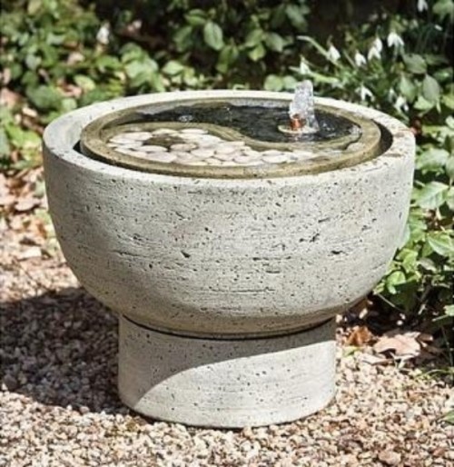 ing yang minimalism in design garden fountain