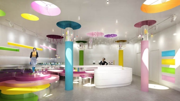 creative studio Exquise with cool office design colorful paris