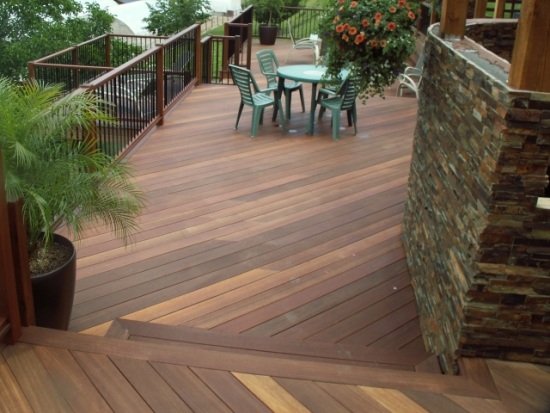 classical design ideas for Terrace Bangkirai wood