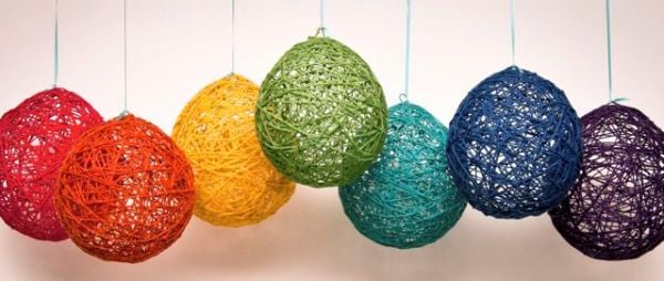  lanterns yarn selbermachen colorful deco ideas 