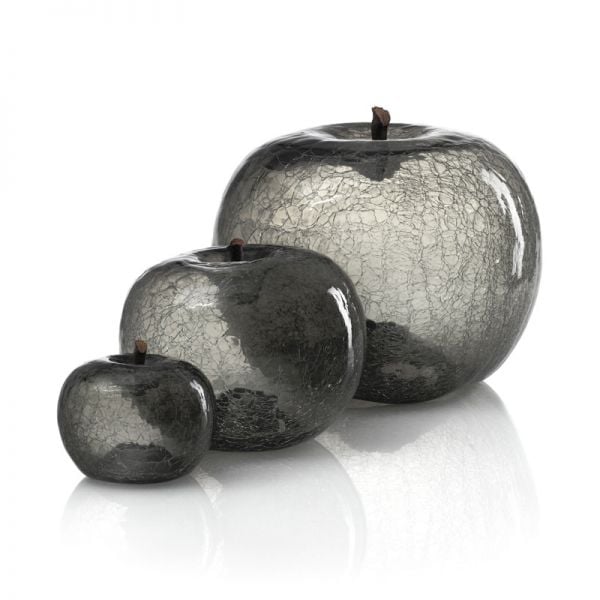 modern home accessories glass fruit apple