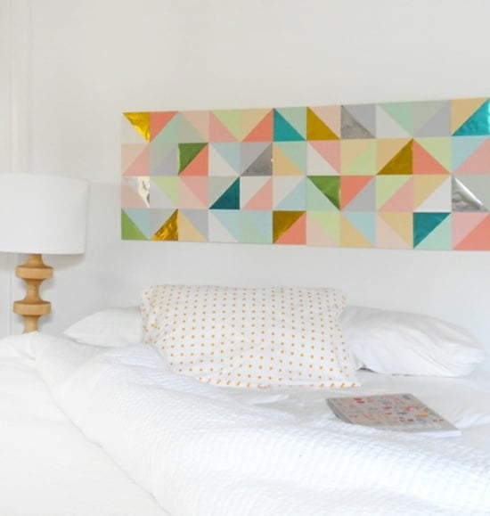 modern art bedroom headboard paint