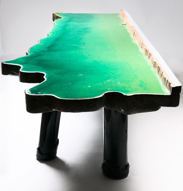 Design table Gaetano Pesce, see table asymmetric shape 