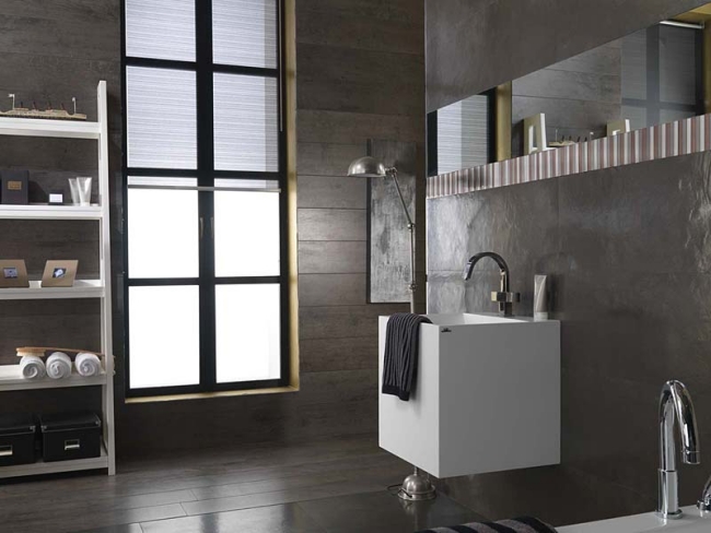  Bathroom furniture Porcelanosa wall tiles wood square wash basin 