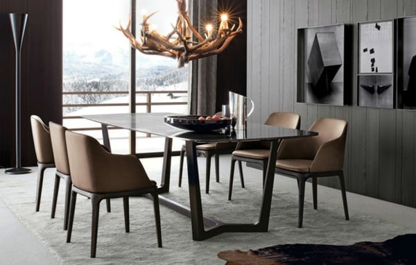 Esszimmer Stühle von Poliform   effektvolles Möbel Design aus Italien