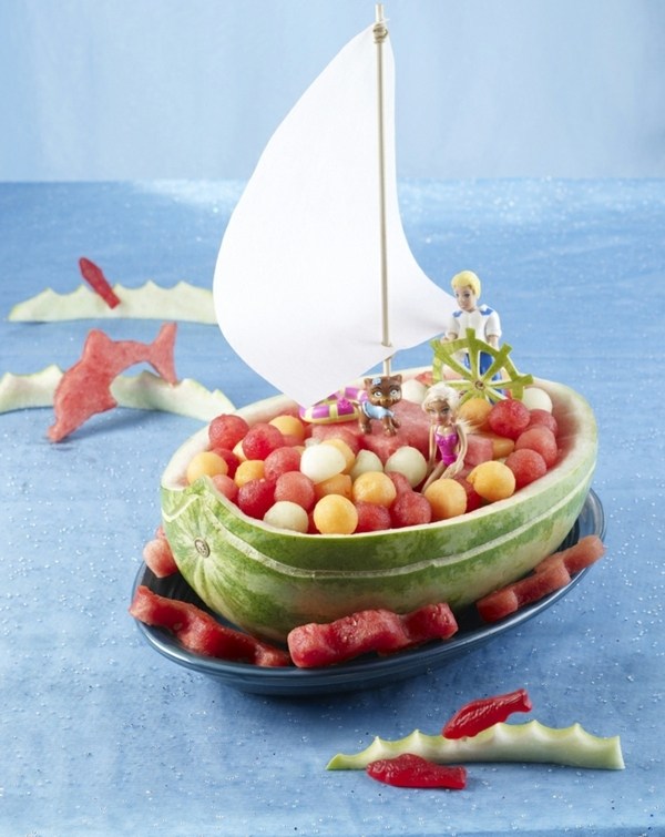 deco eating pirate ship fruits Watermelon Oranges
