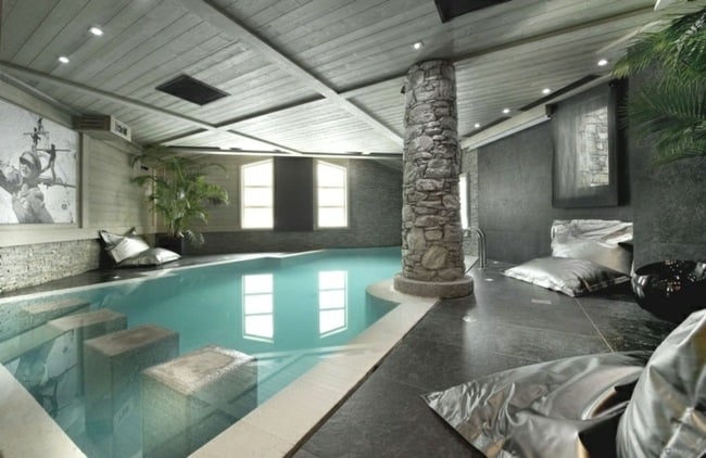 Luxury home design décor pool sunk Kellerstein