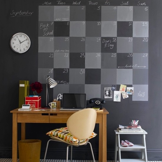 Living Home Office gray black retro-modern Wanddeko