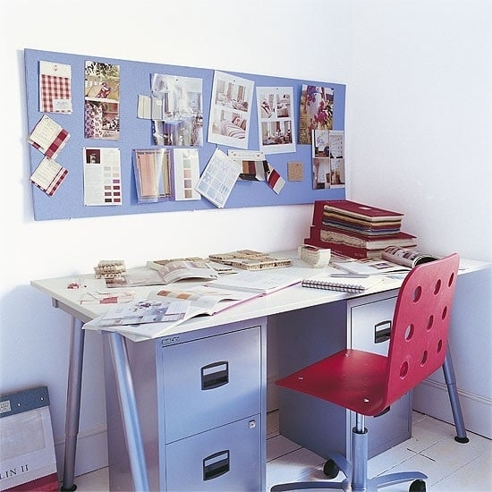 Living Home Office red blue metallic effect modern chair