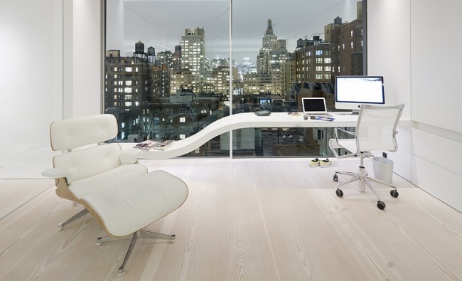 Home Office Panoramic view Wooden floor of Dinesen