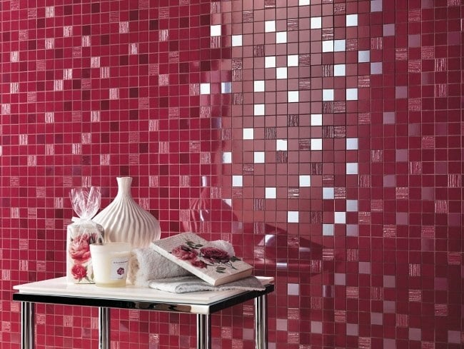 bad mosaic tiles Atlas Concorde Italy pink