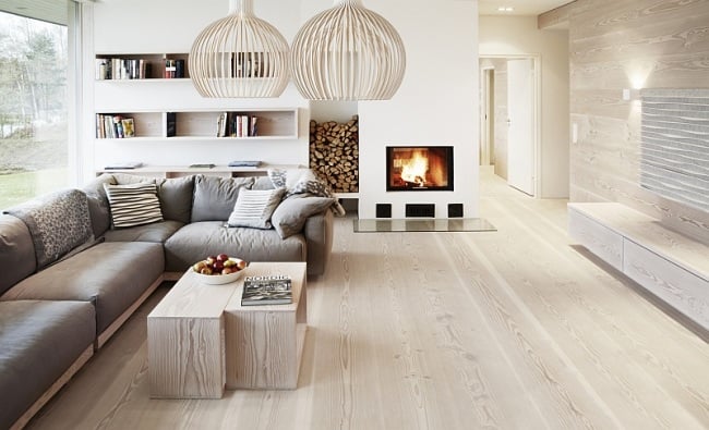 timber Living Room Floor Wooden floor of Dinesen
