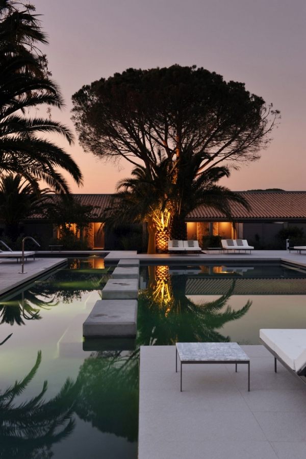  Hotel Sezz Saint Tropez pool night lighting 