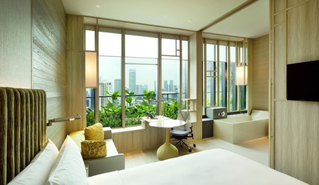 guest house white Parkroyal Hotel design in singapore