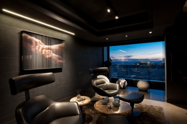 Luxury apartment athens large living area panoramic windows acropolis