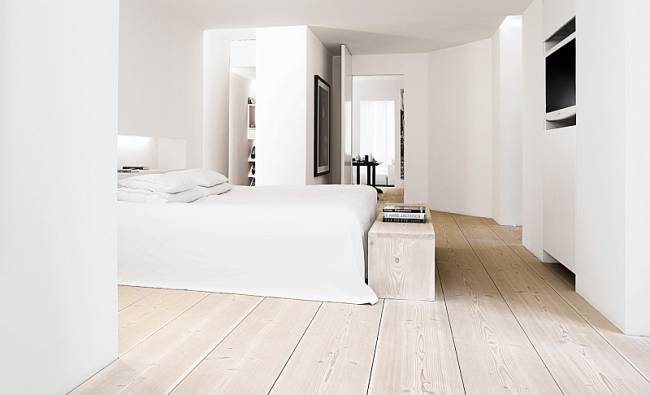 minimalist interior flooring, wooden Dinesen