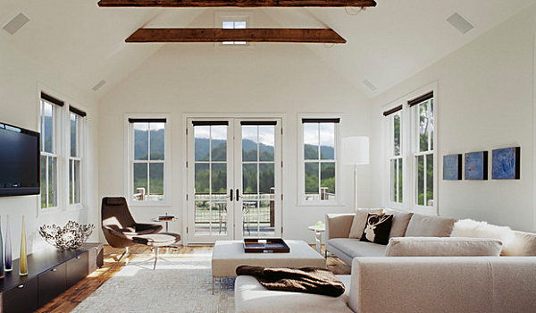white minimalism living room interior masculine and feminine