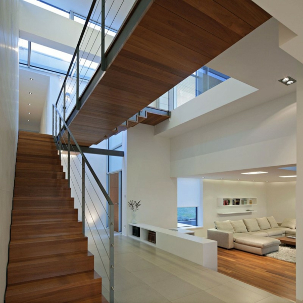  two-storey house Croatia wooden staircase 