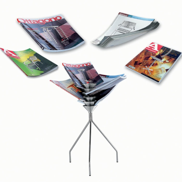 Design magazines holder high metal
