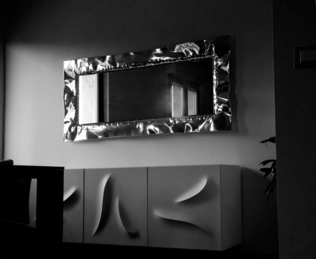  MARCO MAZZEI carta mirror aluminum frame 