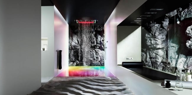 futuristic bathroom sensory sky designer shower by Dornbracht