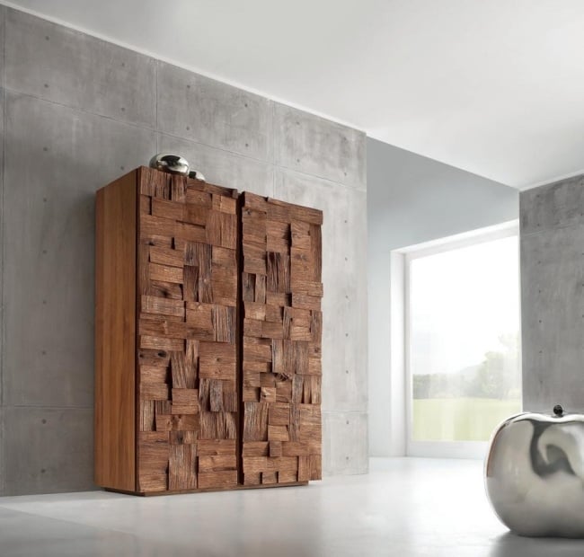 wardrobe modern skando wooden furniture Domus arte