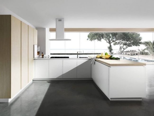 minimalist white modern designer kitchen from MITON