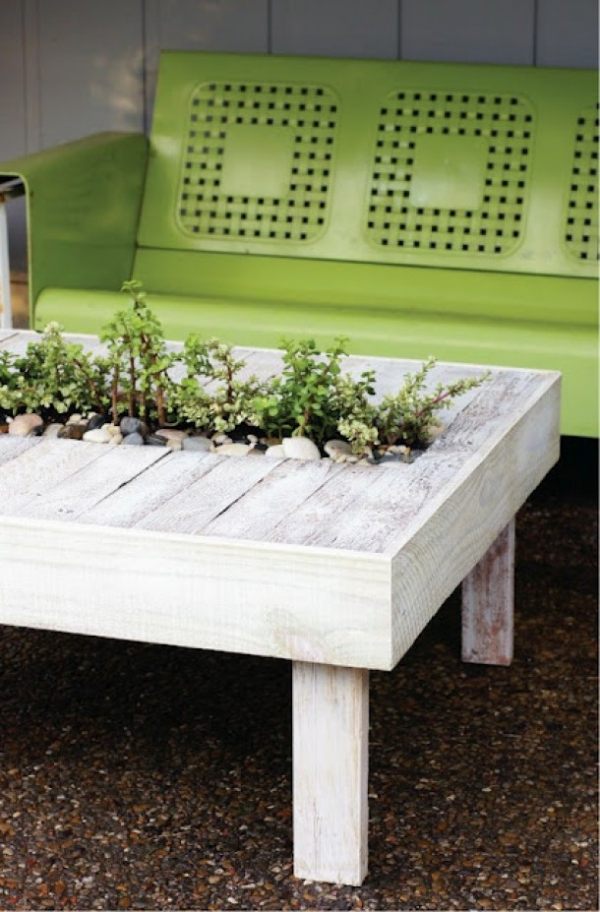 Planter integiert the coffee table terrace imitate