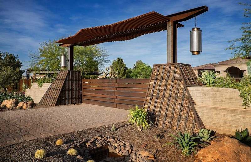 Gabion Fence itself-build-ideas-blinds Garden Buildredrock