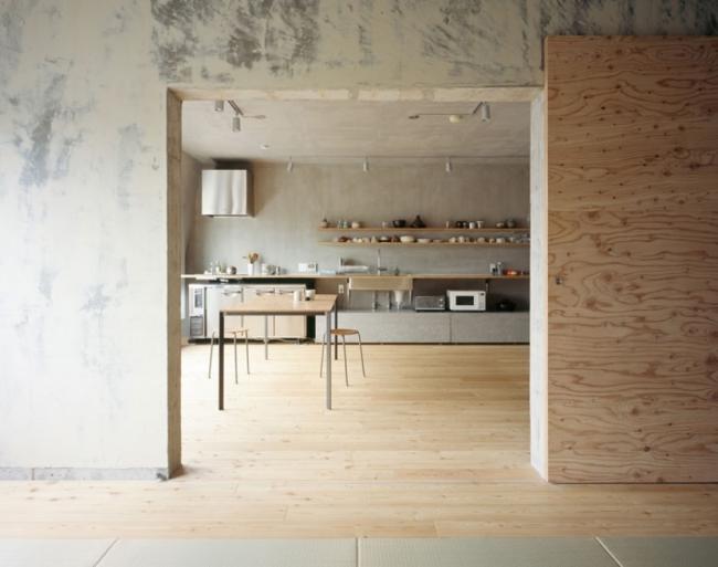  plywood house concrete kitchen Setagaya Flat Naruse Inokuma 