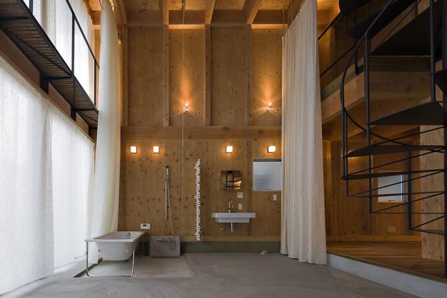  plywood innenausbau bathroom industrially 