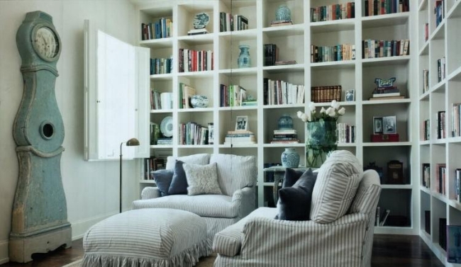 vintage furnishing ideas for library at home