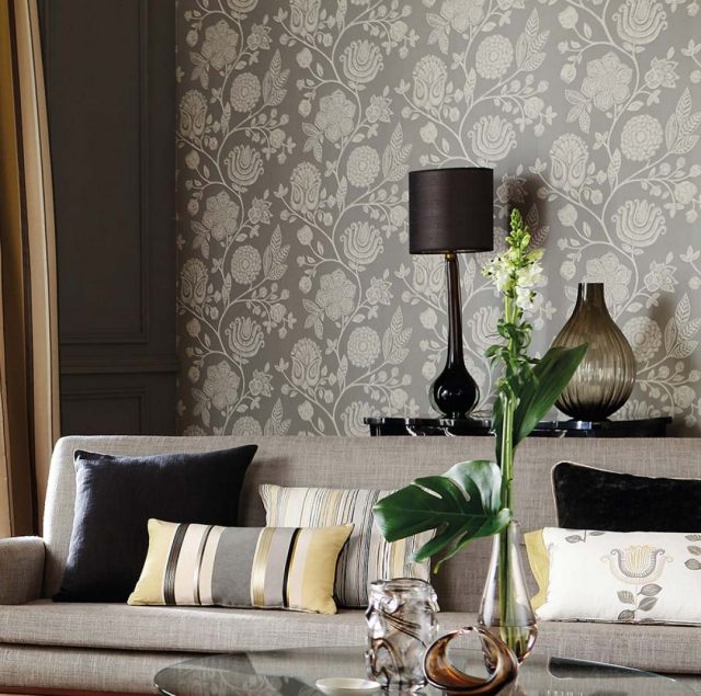 85 Wohnzimmer Tapeten Ideen - Florale und Barock Muster